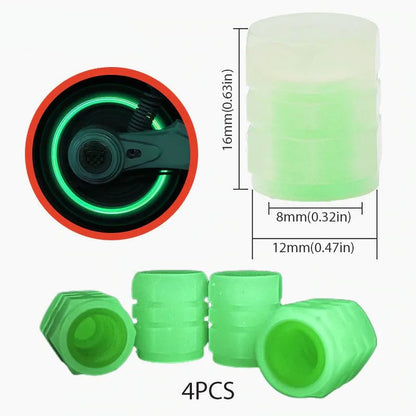BowLift | Universal fluorescent tire valve caps (4 PCS/Set)