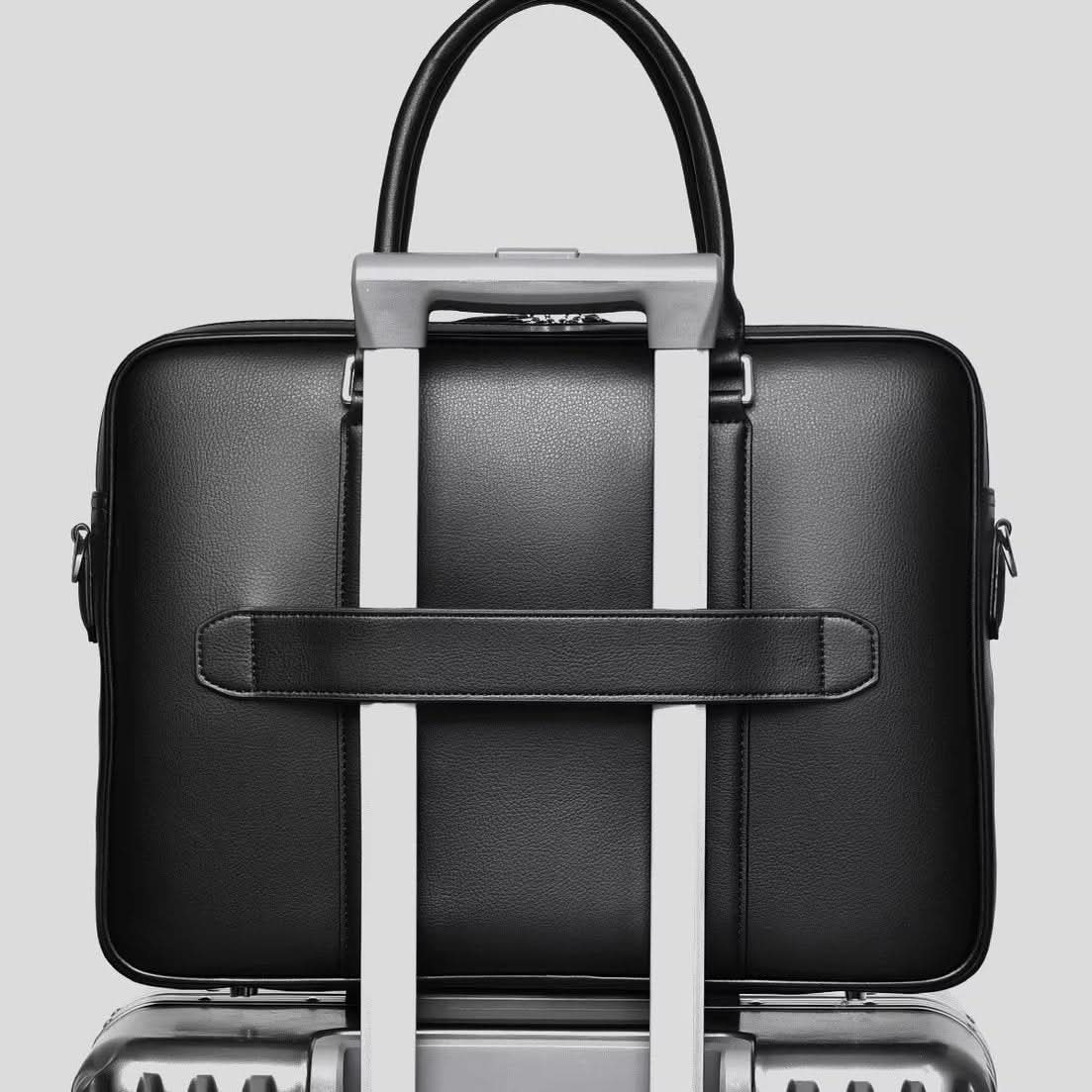Skanto | Manhattan Leather Business Laptop Document Crossbody Handbag