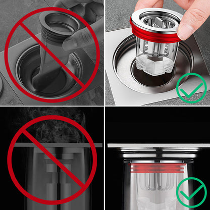 BowLift | Magnetic odor-neutralizing floor drain core