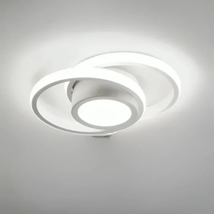 Modern LED Ceiling Lamp with Double Ring Design - Twilight Rings | Skanto