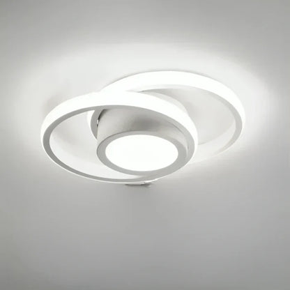 Modern LED Ceiling Lamp with Double Ring Design - Twilight Rings | Skanto