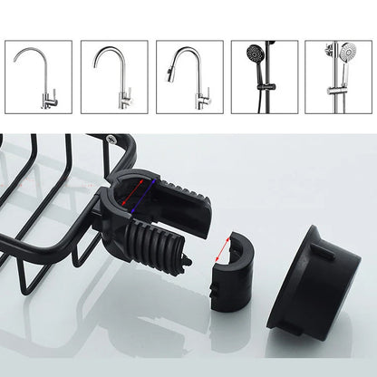 Shower holder for Shampoo & Soap – Stainless Steel – Silver or Black – No Drilling | Bowlift