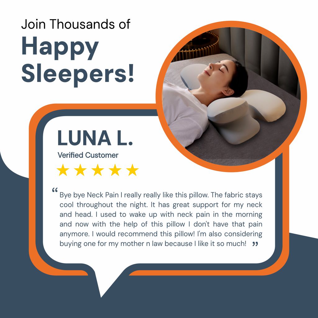 BowLift | Side Sleeper Pillow | Ergonomic Memory Foam for Neck Pain Relief & Comfortable Sleep |Best Pillow for Back Pain