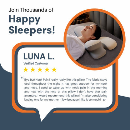 BowLift | Side Sleeper Pillow | Ergonomic Memory Foam for Neck Pain Relief & Comfortable Sleep |Best Pillow for Back Pain