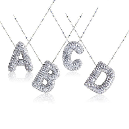 Skanto | Alphabet Diamond Pendant Necklace