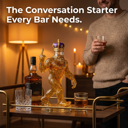 BowLift | Whiskey Decanter Funny Bigfoot Glass Bottle