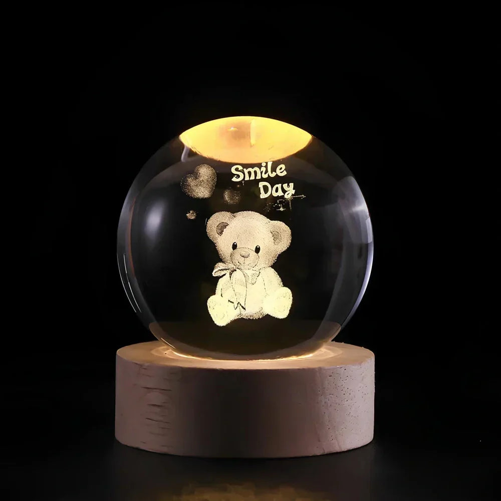 Karnz | LED Night Light with 3D Crystal Ball