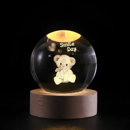 Karnz | LED Night Light with 3D Crystal Ball