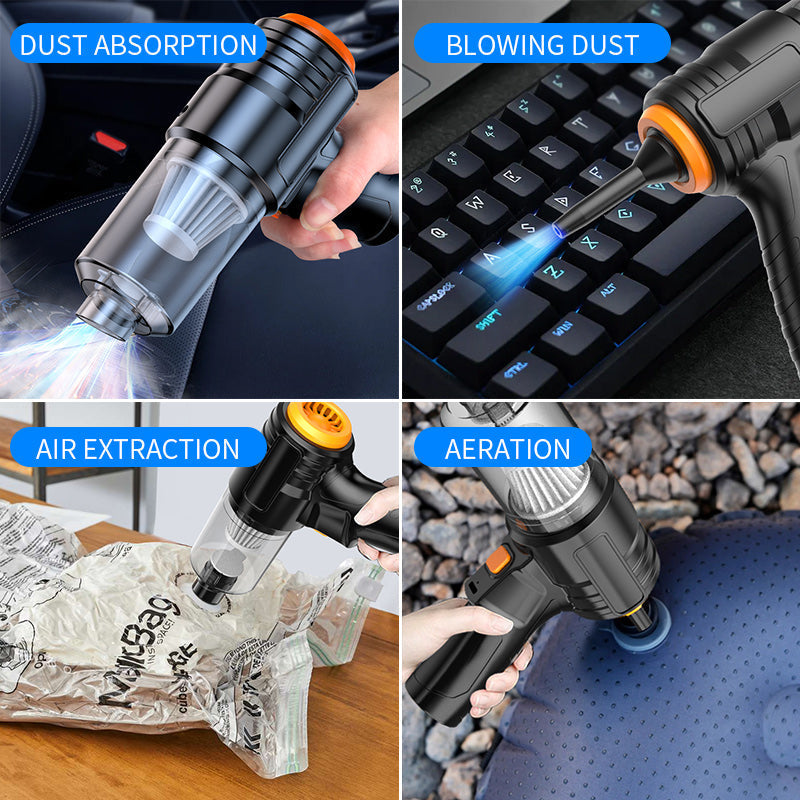 BowLift | Portable wireless handheld vacuum cleaner, cyclone suction cordless vacuum cleaner, rechargeable vacuum cleaner with strong suction power suitable for cars/offices/homes