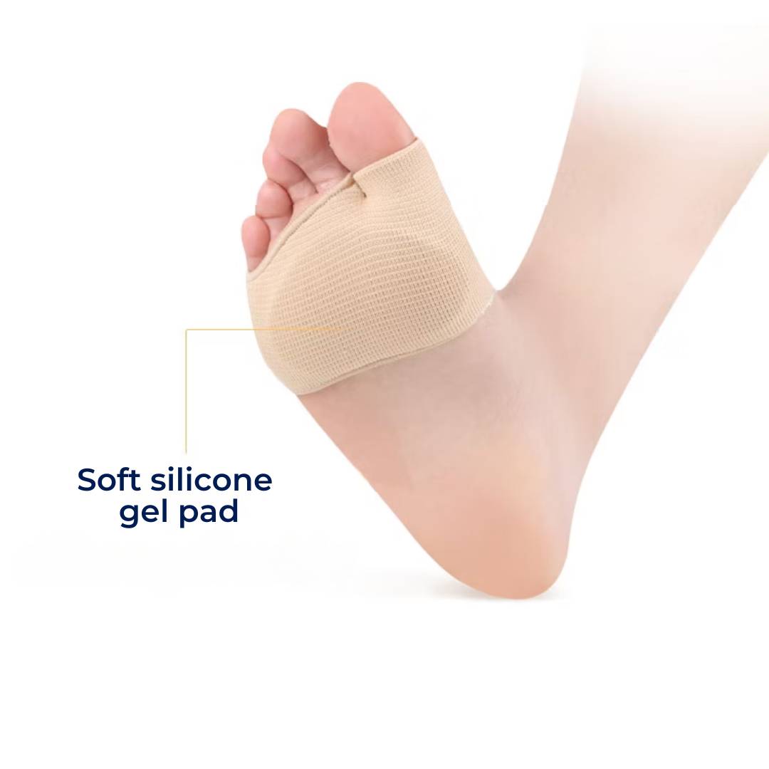 CushionFlex Forefoot Protection | Silicone Gel Cushion - Absorbs Shock on Foot - Pain Relief - for Metatarsalgia - Daily Comfort Bowlift