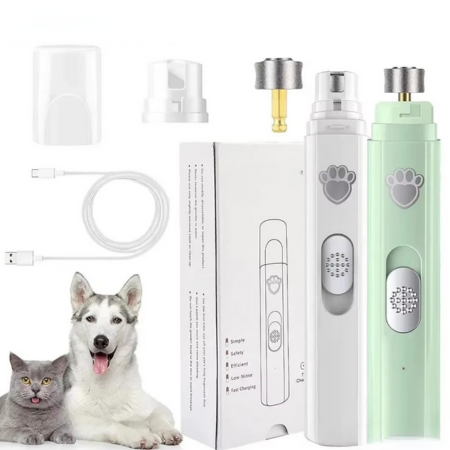 Skanto | Rechargeable Electric Dog Nail File with Polishing Wheel for Small and Large Pets