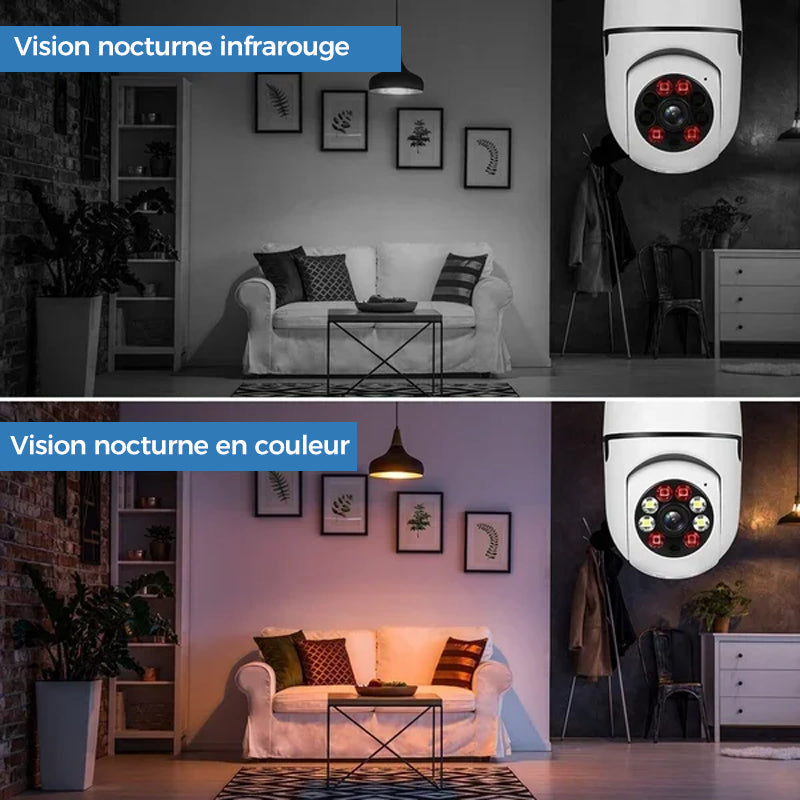 Wireless Wi-Fi Security Camera with Light Bulb | Karnz