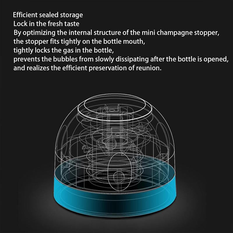 Skanto | Reusable Leak-Proof Silicone Sealing Cap for Champagne and Wine Bottles