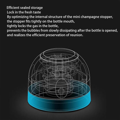 Skanto | Reusable Leak-Proof Silicone Sealing Cap for Champagne and Wine Bottles