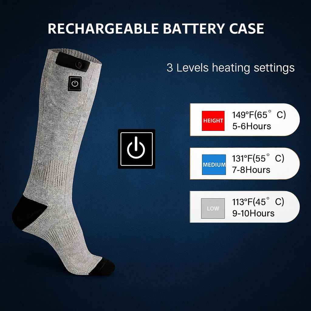Skanto | Electric Heated Circulation Cold Weather Winter Socks