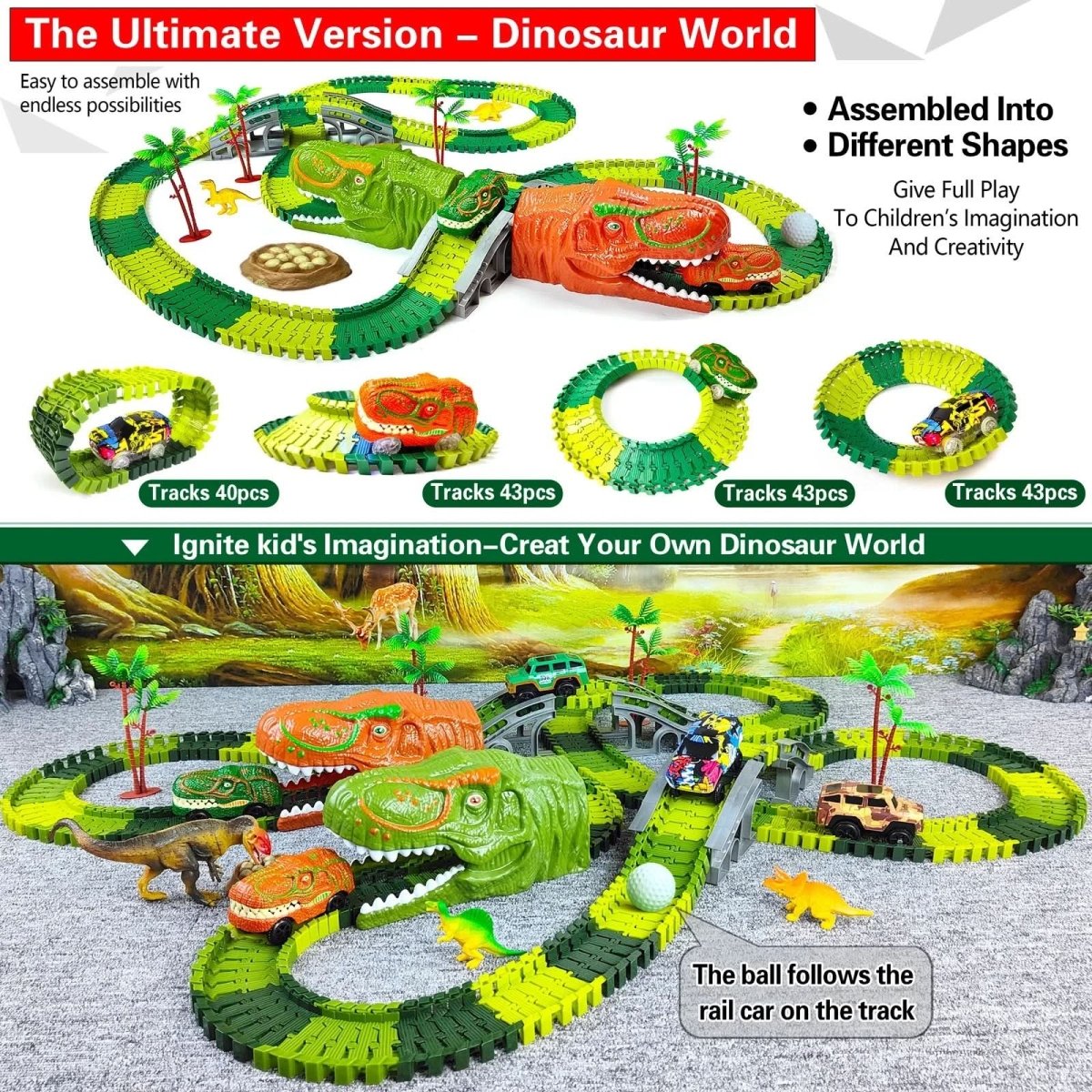 Skanto | Interactive Dino Train Set for Imaginative Kids Aged 3+