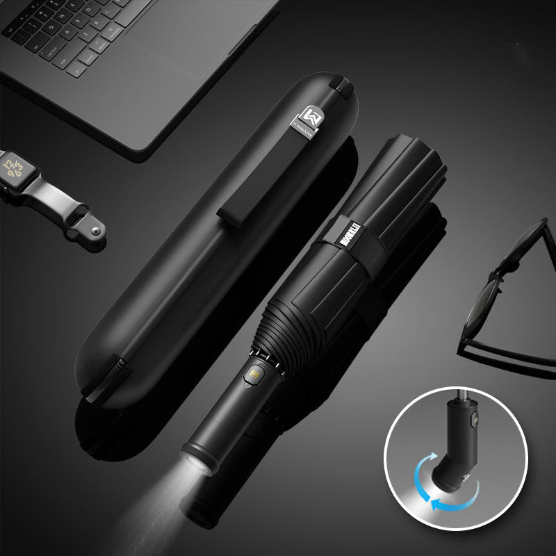 Skanto | Fully Automatic Folding Umbrella with Rotating LED Light