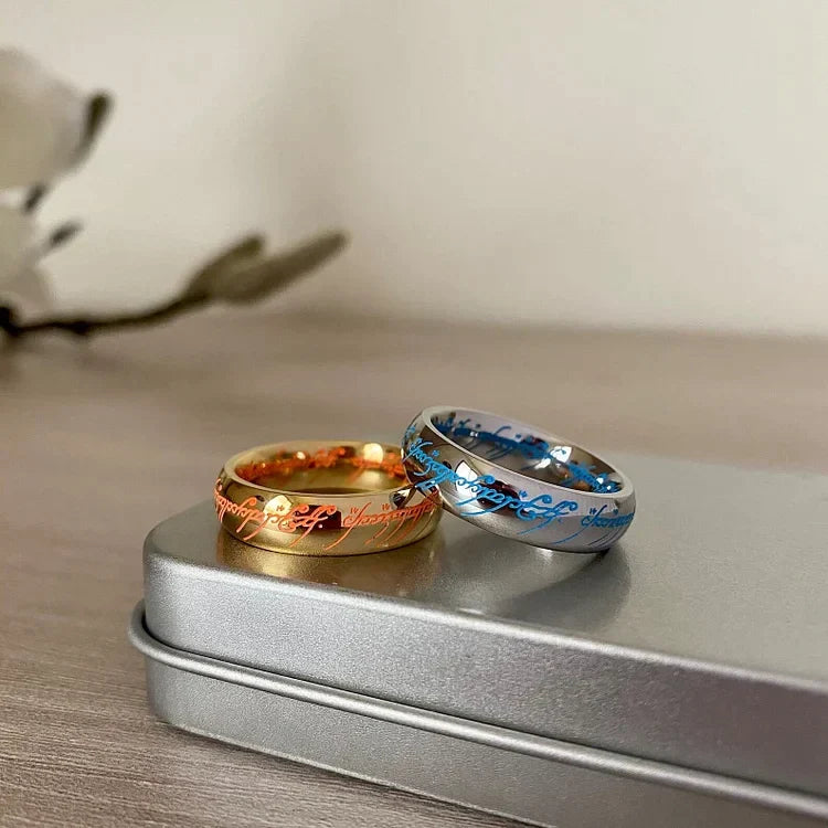 Sandsberg | Glow Ring | Luminous Elvish Script | Multiple Colors