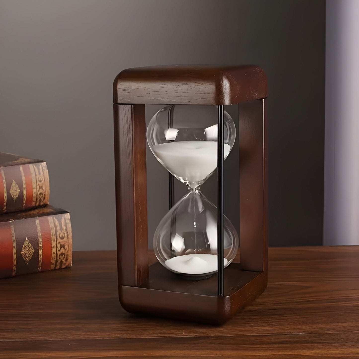 30-Minute Hourglass Timer - Solid Wood Frame & Decorative | Ideal for Office and Home | Skanto