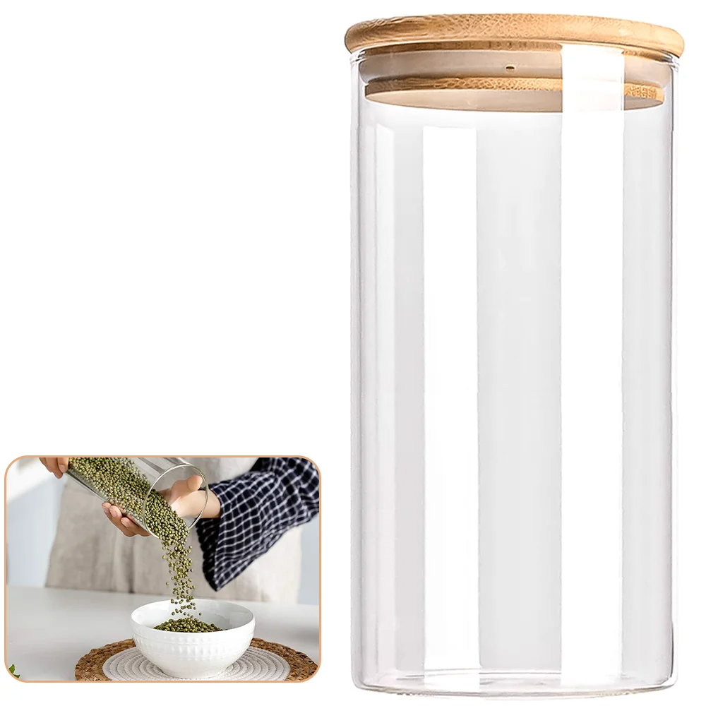 PureVorrat Glass Container Set – Storage Jars with Wooden Lid | Airtight & Stylish | Modern Kitchen Storage | Bowlift