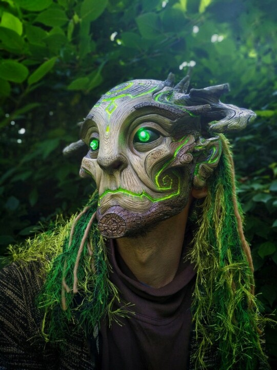 Skanto | Green Man Forest Spirit Mask Costume Accessory Masks