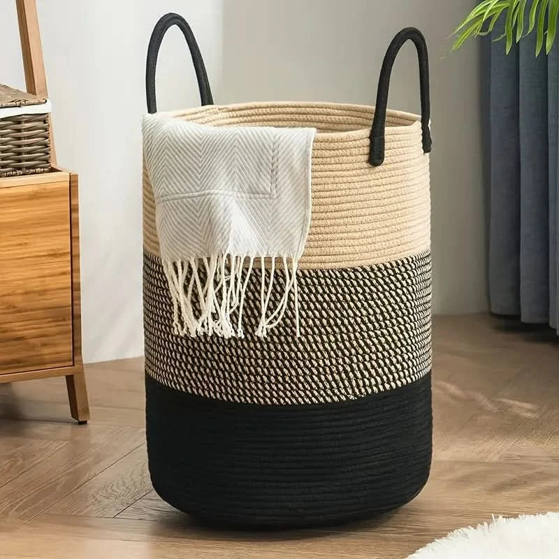 Skanto | WeaveBasket - Robust Laundry Storage Made from Woven Rope