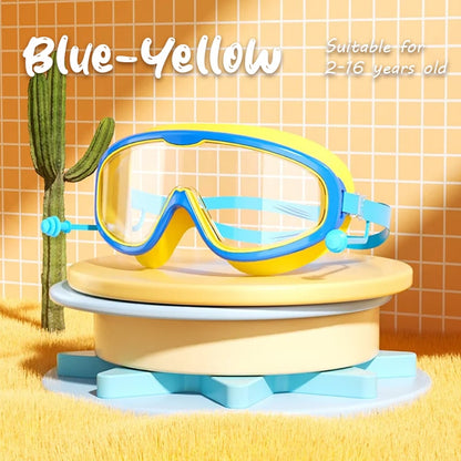 BowLift | HD children's large frame waterproof and anti-fog swimming goggles
