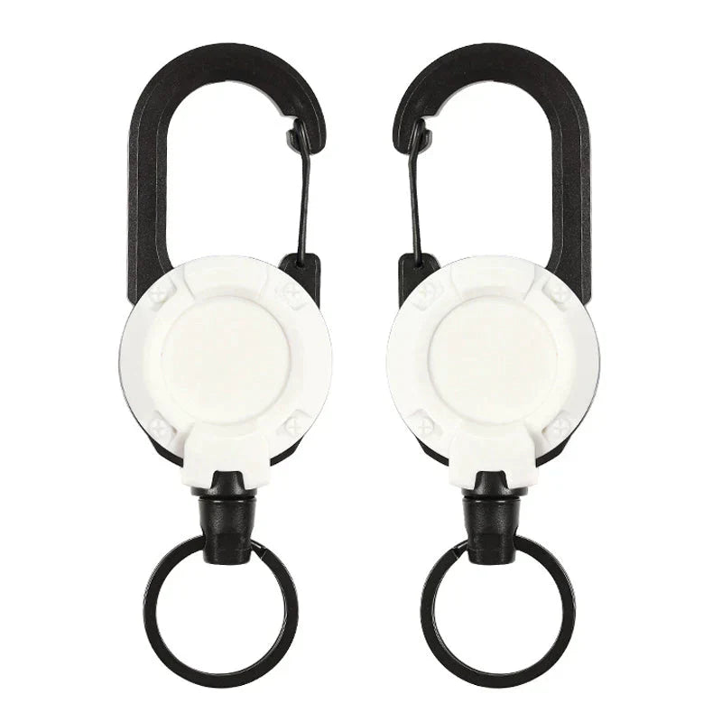 Outdoor Automatic Expandable Wire Rope Luya Theft Protection Tactical Keychain | Bowlift