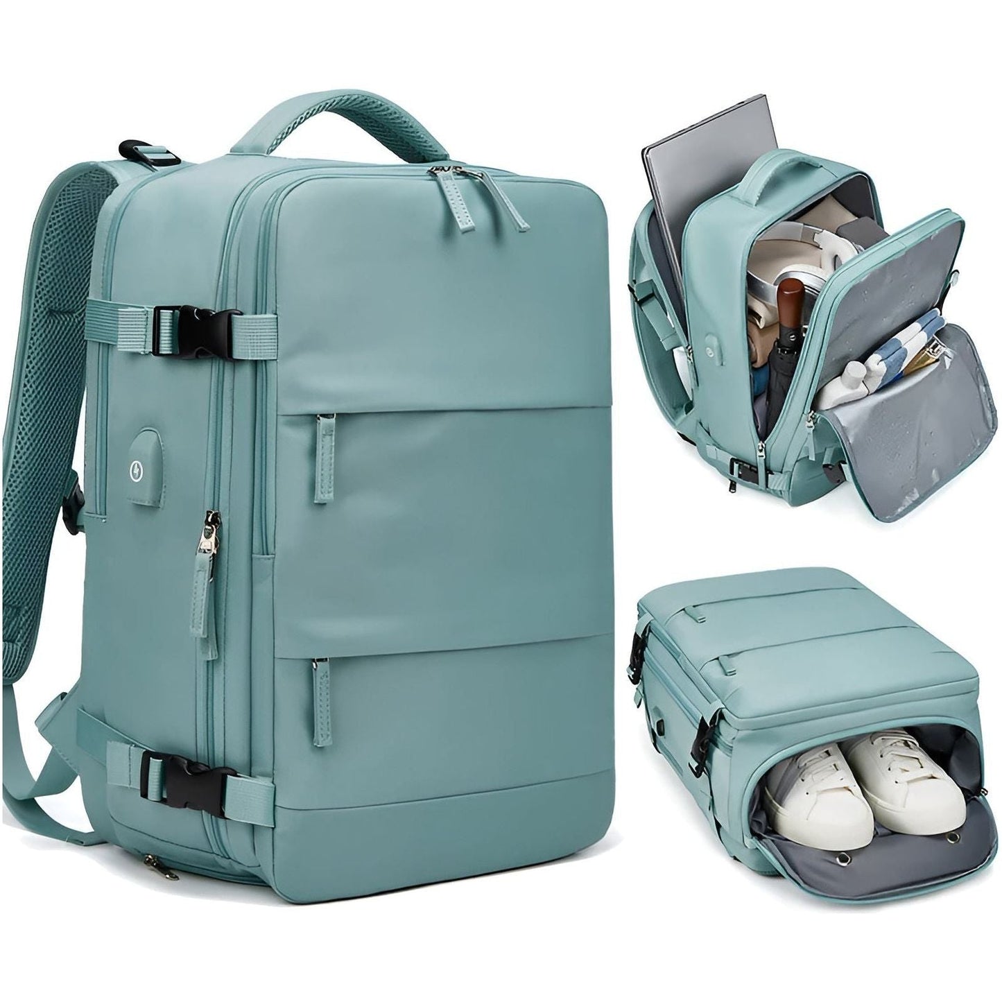 Travel backpack with USB port – Spacious compartment | Ideal for school and outdoor activities | Brehn