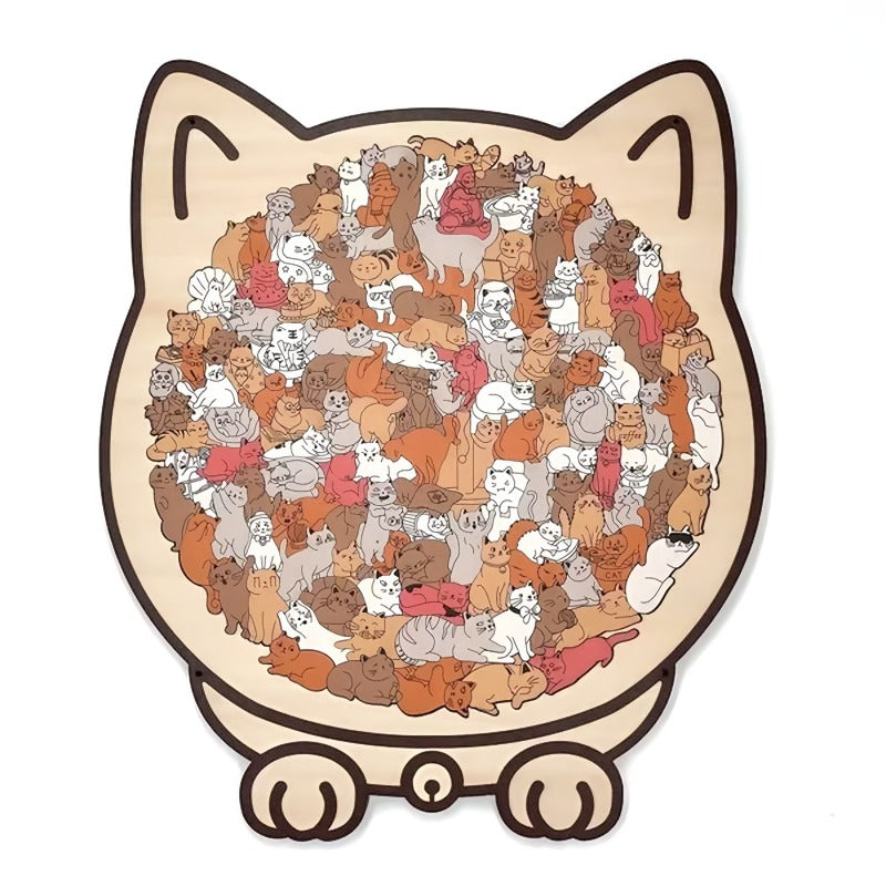 Skanto | 135-Piece Wooden Cat Puzzle