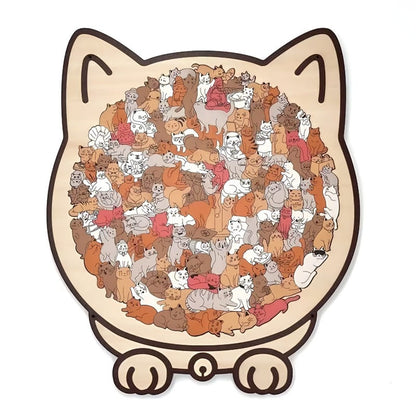 Skanto | 135-Piece Wooden Cat Puzzle