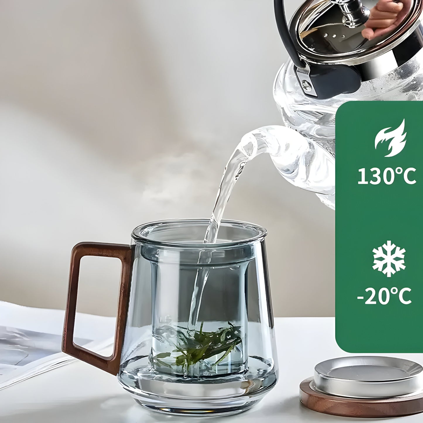 ArtisanBrew Mug – Heat-resistant Glass Mug for Tea | Brehn
