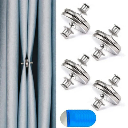 BowLift | Magnetic Curtain Clips | Alloy Button Holders for Light Blocking & Secure Drapes