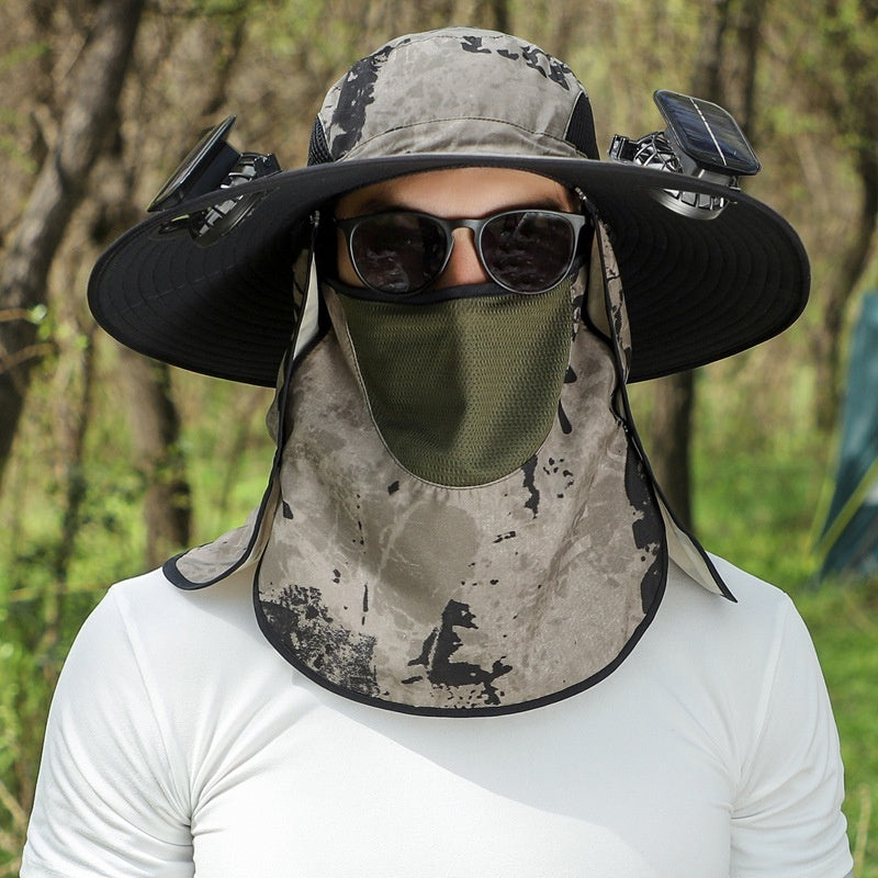 Quick-drying Solar Fan Outdoor Big Brim Sun Hat | Bowlift