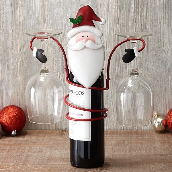 Skanto | Holiday Wine Bottle & Glass Holder - Christmas Decoration