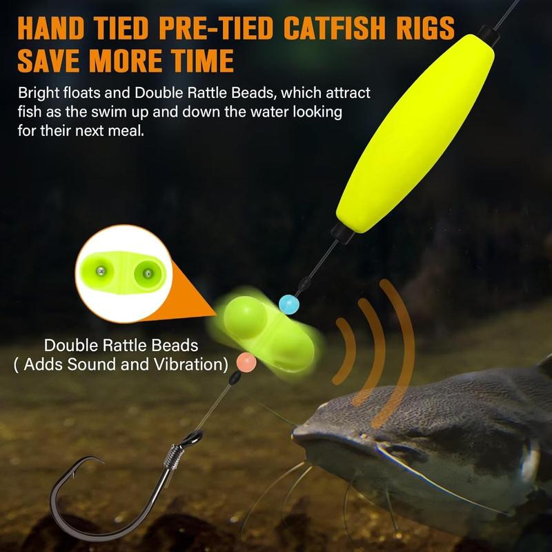 BowLift | Pre-Rigged Catfish Float Rigs with Rattle Beads