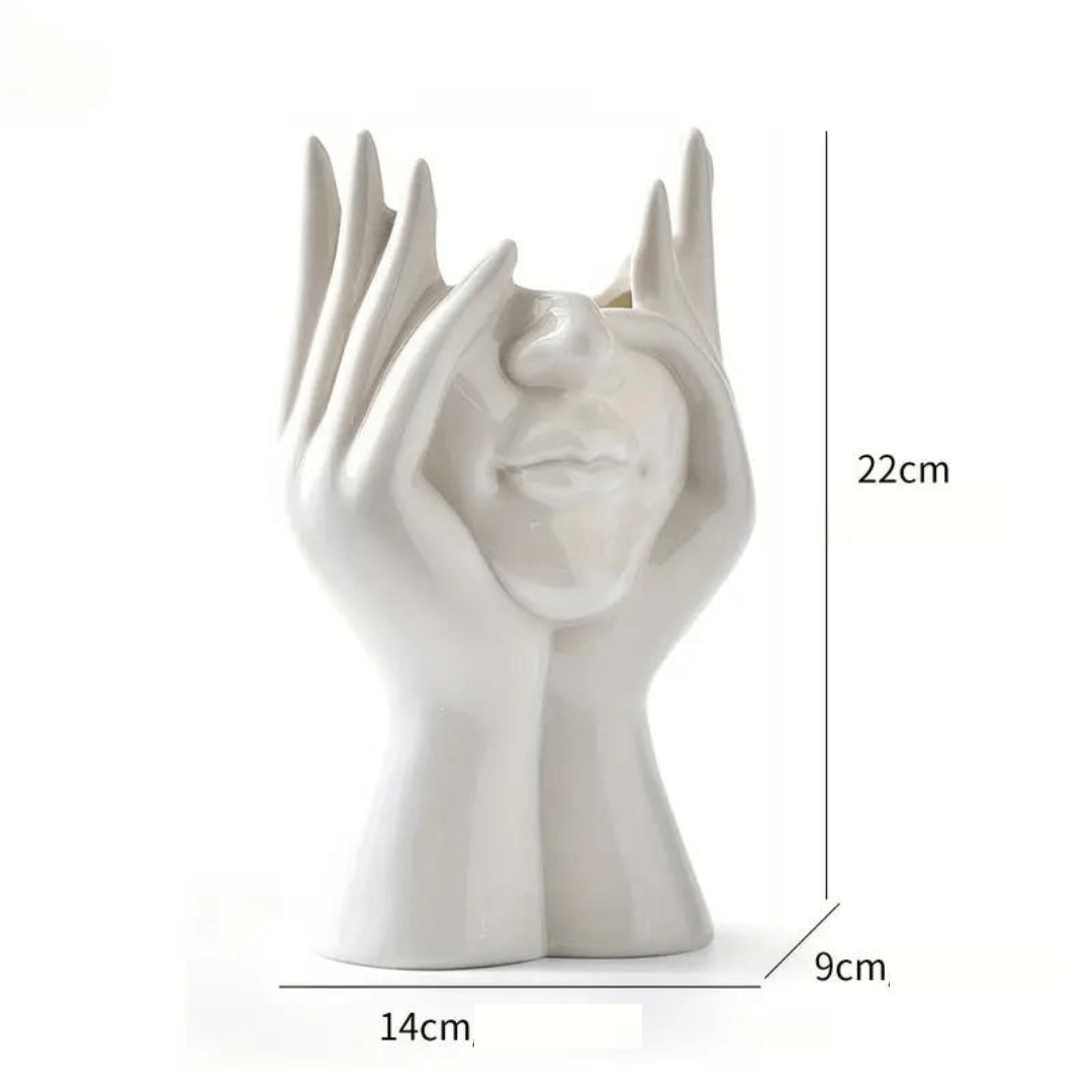 "Unique and Modern Ceramic Vase, Decorative Flower Pot for Living Room and Office" | Skanto