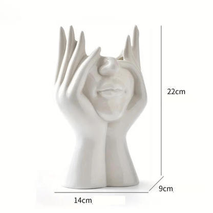 "Unique and Modern Ceramic Vase, Decorative Flower Pot for Living Room and Office" | Skanto