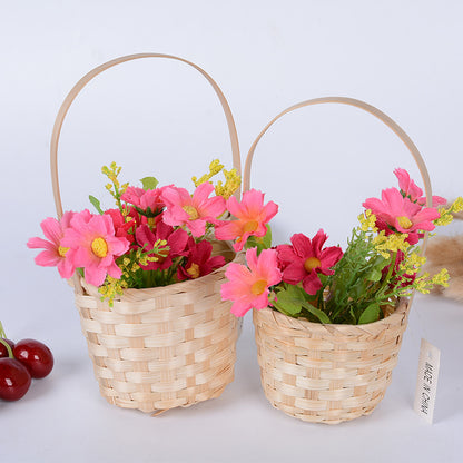Handcrafted Natural Woven Storage Basket Acalora