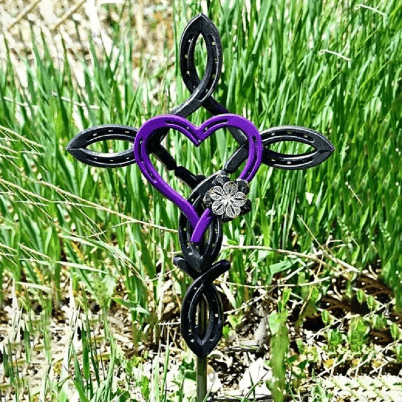 BowLift | Natural Horseshoe Cross with Heart