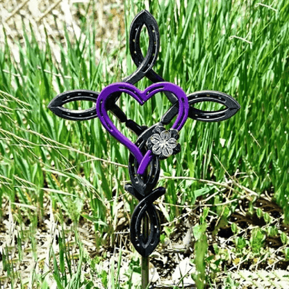 BowLift | Natural Horseshoe Cross with Heart