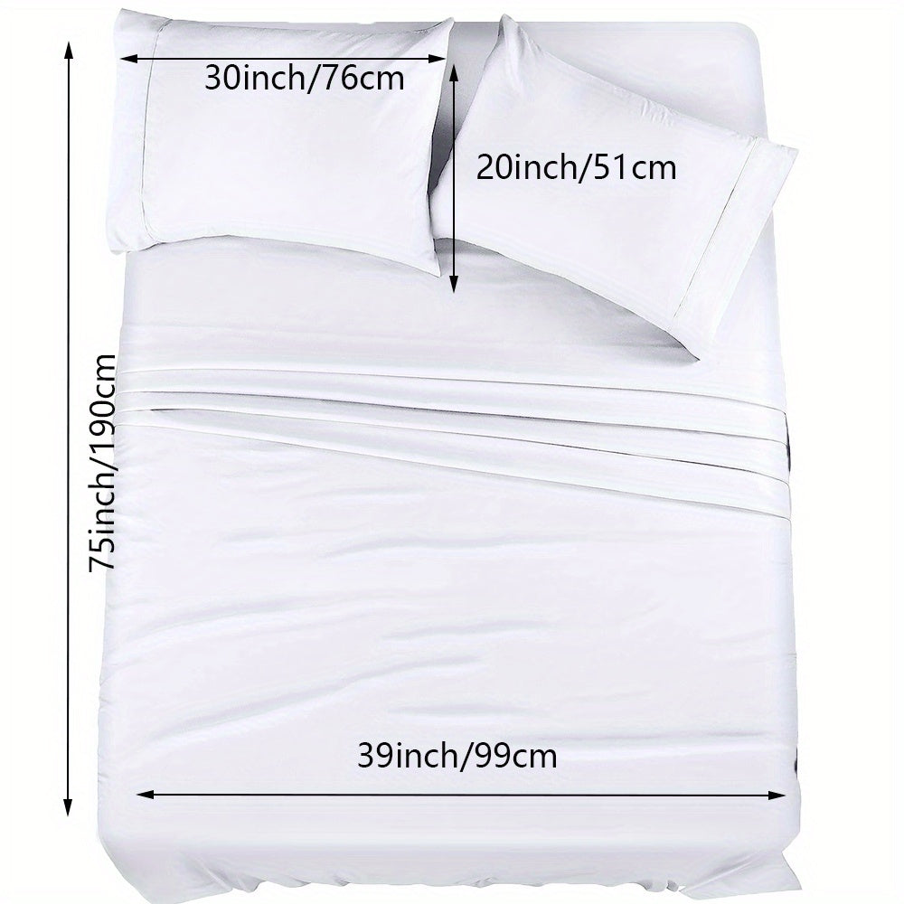 Skanto | 4/6 Pc Luxury Plush Fitted Sheet Set – Soft, Breathable, Color & Fade Resistant Bedding – Deep Pocket Flat Sheet, Fitted Sheet & 2/4 Pillowcases for Bedroom & Hotel Use