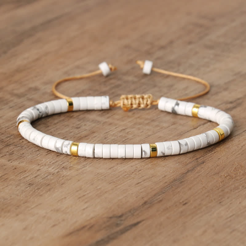 Skanto | Braided bracelet with 2,4 mm natural stone beads – Seraphina