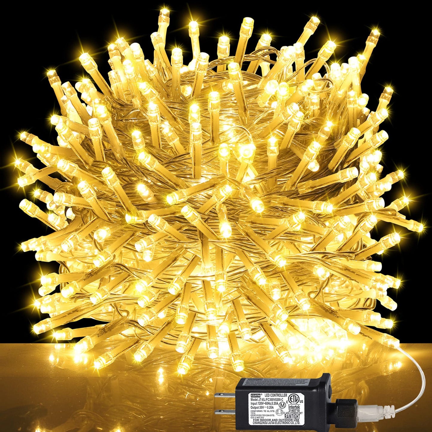 Skanto | Skanto Kemooie 500 LED Christmas Lights, 50M Waterproof String Lights for Outdoor Decor, Warm White