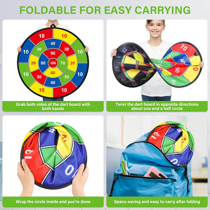 Brehn | Large double-sided dartboard for children – Play, Learn and Relax