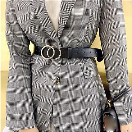 Skanto - Women's Leather Belt with O-ring Buckle