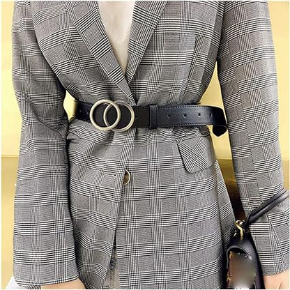 Skanto - Women's Leather Belt with O-ring Buckle