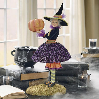 Frendorf | Halloween Figurine | Handmade Witch Decoration | Resin