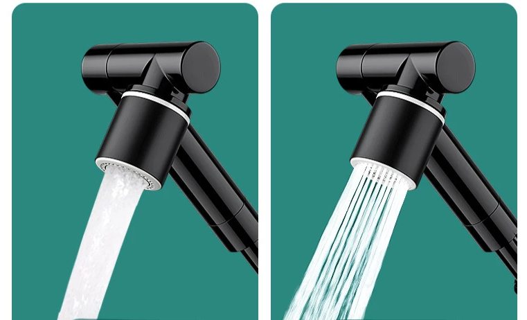 FlexiFlow 360° rotatable and pull-out faucet head Karnz