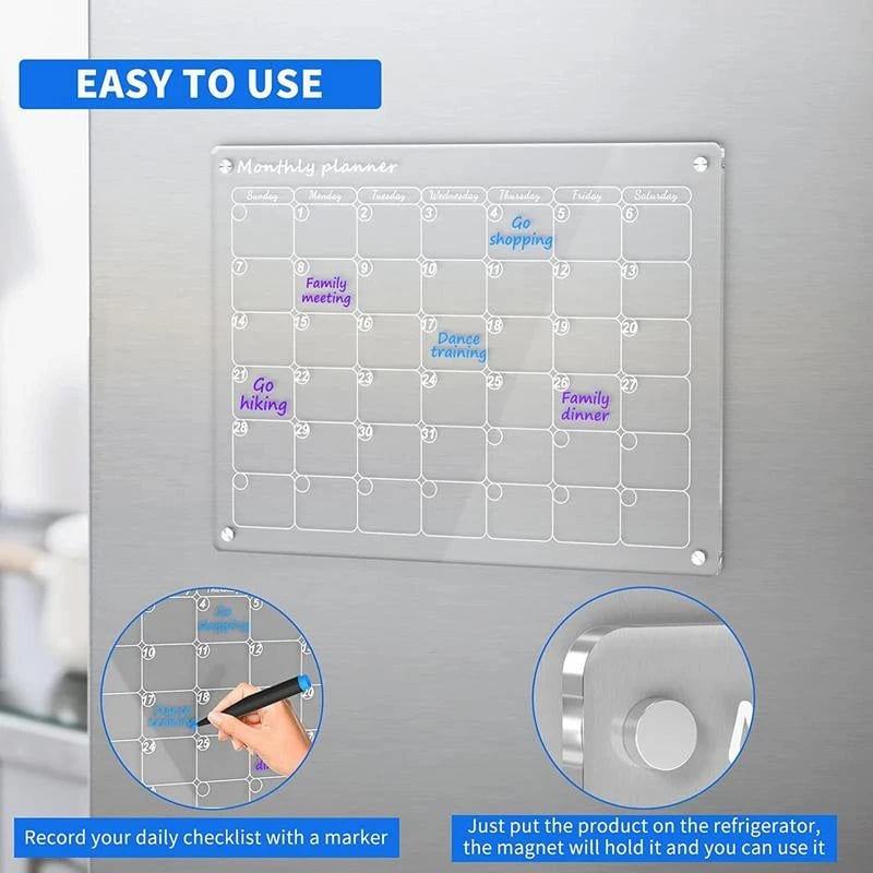 Skanto | Magnetic Fridge Planner [Permanently Reusable]